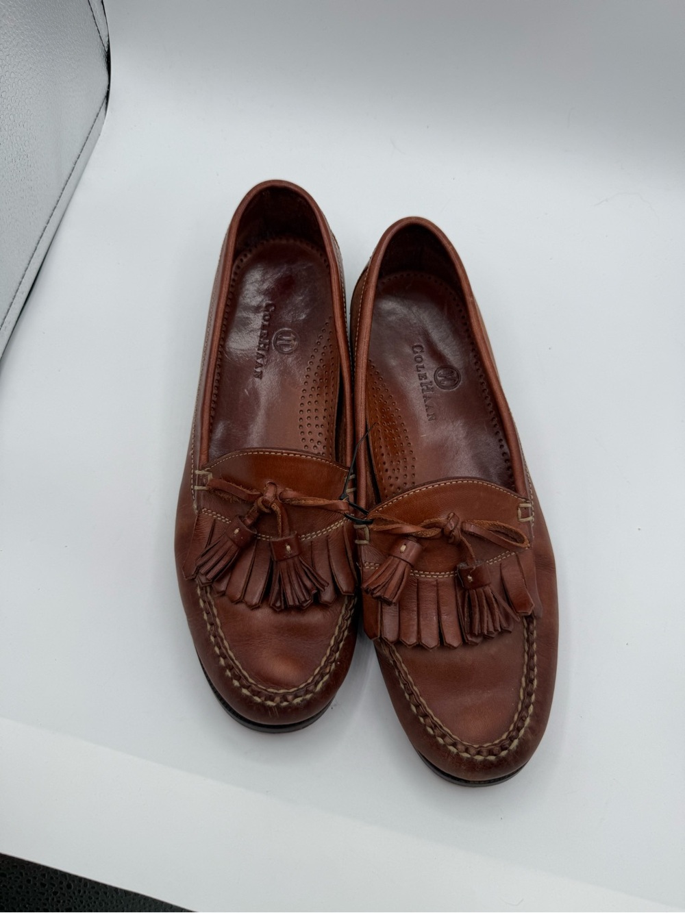 Cole Haan Men’s Brown Leather Kiltie Fringe Loafers Sz 11.5M